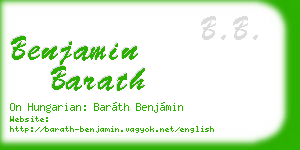 benjamin barath business card