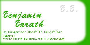 benjamin barath business card